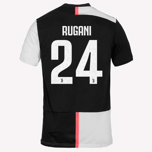 Camiseta Juventus NO.24 Rugani Primera equipación 2019-2020 Blanco Negro